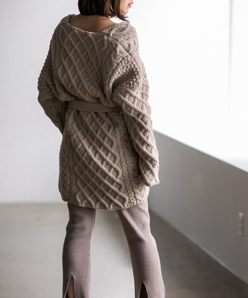 SeeSew オーバーサイズケーブルニットカーディガン SeeSew オーバーサイズケーブルニットカーディガン - メルカリ