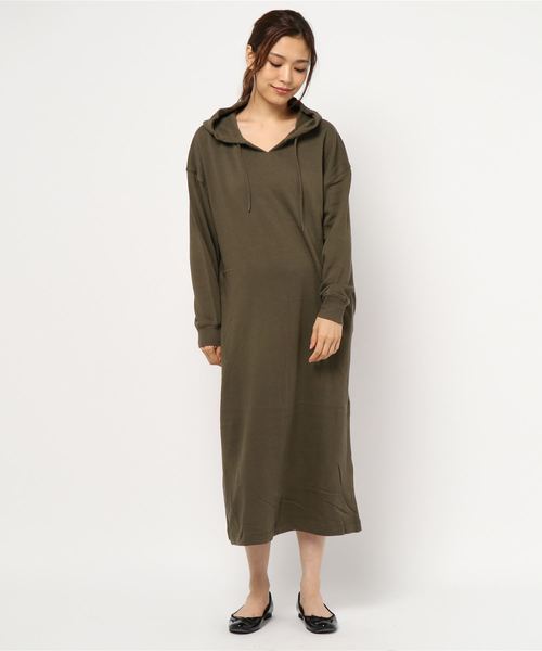 セール フード付裏毛マキシワンピース ワンピース ワンピース American American ワンピース Holic アメリカンホリック のファッション