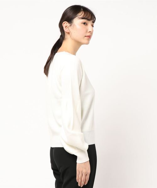 EMODA（エモダ）の「PUFF VOLUME KINT（ニット/セーター・レディース・ホワイト/キャメル・FREE）」の3枚目の写真