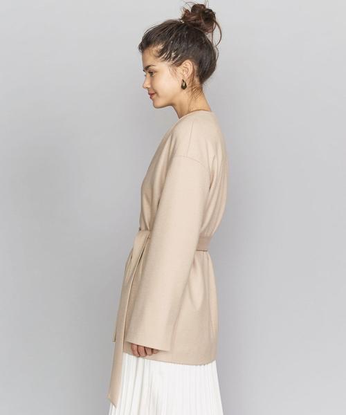 BEAUTY&YOUTH UNITED ARROWS（ビューティーアンドユースユナイテッドアローズ）の「BY スムースカラーレスベルトジャケットо（ノーカラージャケット・レディース・ベージュ/モカ・MEDIUM/SMALL）」の17枚目の写真