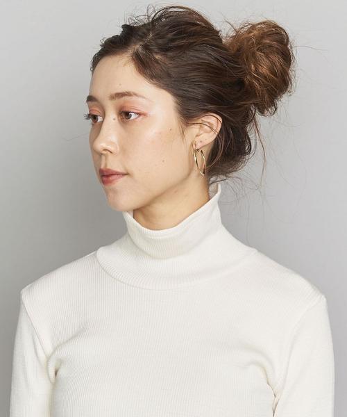 BEAUTY&YOUTH UNITED ARROWS(ビューティーアンドユースユナイテッドアローズ)の「BY コットンワッフルタートルネックカットソーо(Tシャツ/カットソー・レディース・ホワイト/その他1/ブラック・FREE)」の17枚目の写真