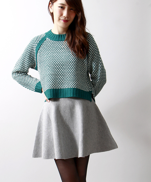 WEGO(ウィゴー)の「WEGO/ニットサーキュラースカート(スカート・レディース・アイボリー/ブラック/ダークグリーン/ネイビー/ワイン/杢グレー/サックスブルー/ブルー系その他/ライトピンク・FREE)」の3枚目の写真