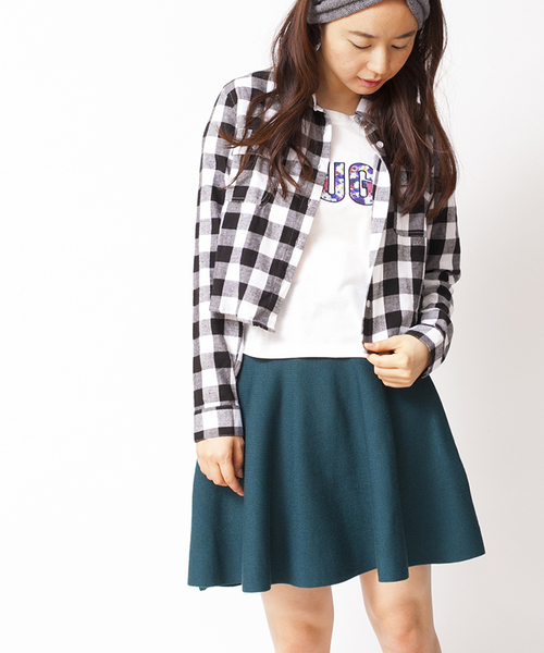 WEGO(ウィゴー)の「WEGO/ニットサーキュラースカート(スカート・レディース・アイボリー/ブラック/ダークグリーン/ネイビー/ワイン/杢グレー/サックスブルー/ブルー系その他/ライトピンク・FREE)」の4枚目の写真