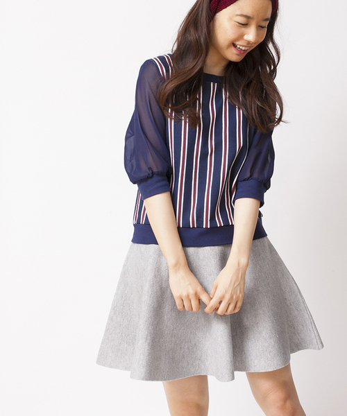 WEGO(ウィゴー)の「WEGO/ニットサーキュラースカート(スカート・レディース・アイボリー/ブラック/ダークグリーン/ネイビー/ワイン/杢グレー/サックスブルー/ブルー系その他/ライトピンク・FREE)」の17枚目の写真