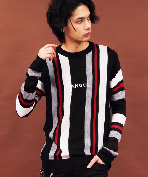 KANGOL�i�J���S�[���j�́u�j�`�m�f�n�k�ʒ� �J���S�[�� �X�g���C�v �j�b�g �Z�[�^�[ ���S�i�j�b�g/�Z�[�^�[�j�v�b�u���b�N