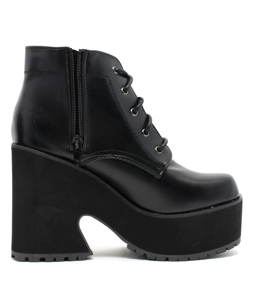 WEGO（ウィゴー）の「WEGO/厚底ヒールブーツ（ブーツ・レディース・ブラック/ブラウン・23.5/24.5）」の4枚目の写真