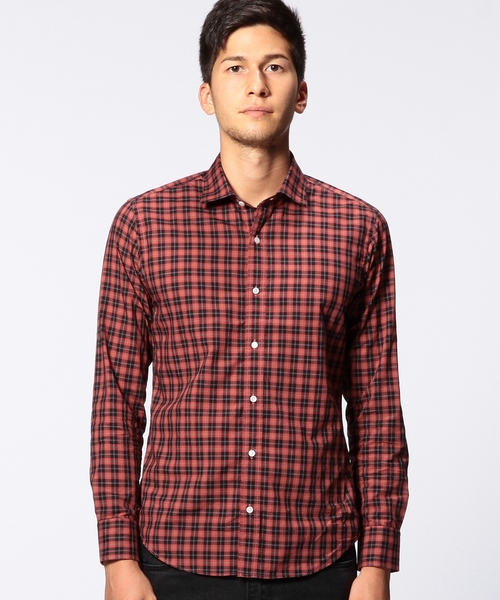 UNITED ARROWS（ユナイテッドアローズ）の「UAB タータンチェック　ワイドカラーシャツ ◆（シャツ/ブラウス・メンズ・レッド/ネイビー・SMALL/X-SMALL/X-LARGE/LARGE/MEDIUM）」の7枚目の写真