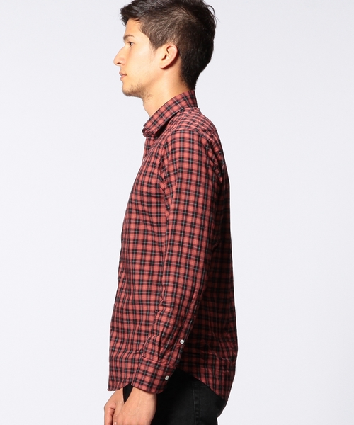 UNITED ARROWS（ユナイテッドアローズ）の「UAB タータンチェック　ワイドカラーシャツ ◆（シャツ/ブラウス・メンズ・レッド/ネイビー・SMALL/X-SMALL/X-LARGE/LARGE/MEDIUM）」の8枚目の写真
