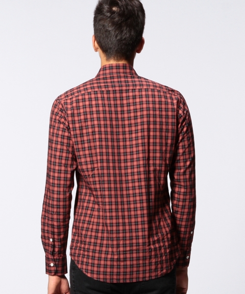 UNITED ARROWS（ユナイテッドアローズ）の「UAB タータンチェック　ワイドカラーシャツ ◆（シャツ/ブラウス・メンズ・レッド/ネイビー・SMALL/X-SMALL/X-LARGE/LARGE/MEDIUM）」の9枚目の写真