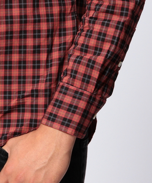 UNITED ARROWS（ユナイテッドアローズ）の「UAB タータンチェック　ワイドカラーシャツ ◆（シャツ/ブラウス・メンズ・レッド/ネイビー・SMALL/X-SMALL/X-LARGE/LARGE/MEDIUM）」の10枚目の写真