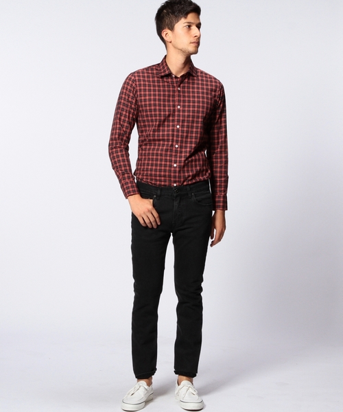 UNITED ARROWS（ユナイテッドアローズ）の「UAB タータンチェック　ワイドカラーシャツ ◆（シャツ/ブラウス・メンズ・レッド/ネイビー・SMALL/X-SMALL/X-LARGE/LARGE/MEDIUM）」の6枚目の写真