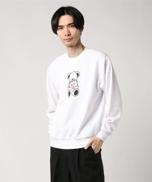 WEGO（ウィゴー）の「WEGO/ベアビッグシルエットプルオーバー（スウェット・メンズ・ホワイト/ベージュ・SMALL/LARGE/MEDIUM）」の17枚目の写真