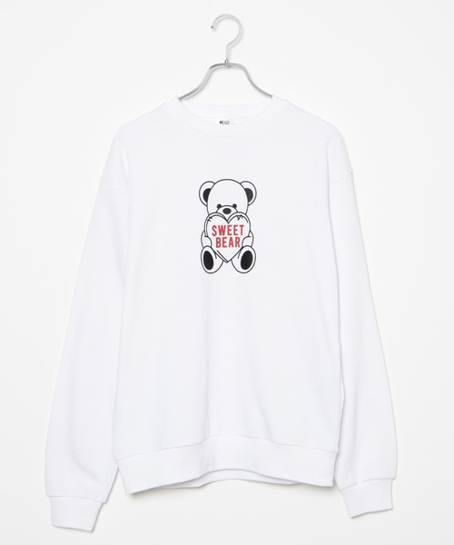 WEGO（ウィゴー）の「WEGO/ベアビッグシルエットプルオーバー（スウェット・メンズ・ホワイト/ベージュ・SMALL/LARGE/MEDIUM）」の13枚目の写真