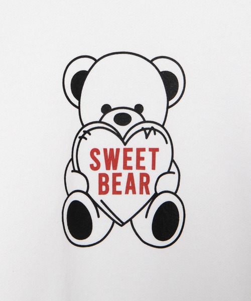 WEGO（ウィゴー）の「WEGO/ベアビッグシルエットプルオーバー（スウェット・メンズ・ホワイト/ベージュ・SMALL/LARGE/MEDIUM）」の8枚目の写真