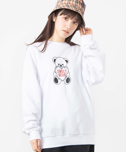 WEGO（ウィゴー）の「WEGO/ベアビッグシルエットプルオーバー（スウェット・メンズ・ホワイト/ベージュ・SMALL/LARGE/MEDIUM）」の19枚目の写真