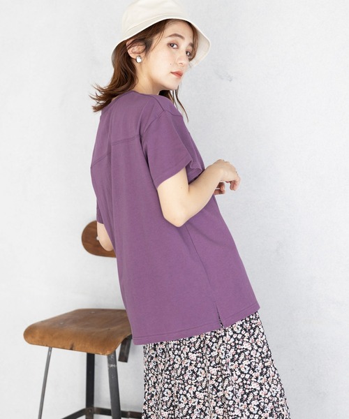 GeeRA（ジーラ）の「綿100％フットボールＴシャツ（Tシャツ/カットソー・レディース・モカ/パープル/ブラック/オフホワイト/ネイビー/カーキ・MEDIUM/LARGE/X-LARGE/XX-LARGE/SMALL）」の11枚目の写真