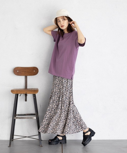 GeeRA（ジーラ）の「綿100％フットボールＴシャツ（Tシャツ/カットソー・レディース・モカ/パープル/ブラック/オフホワイト/ネイビー/カーキ・MEDIUM/LARGE/X-LARGE/XX-LARGE/SMALL）」の8枚目の写真