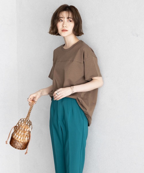 GeeRA（ジーラ）の「綿100％フットボールＴシャツ（Tシャツ/カットソー・レディース・モカ/パープル/ブラック/オフホワイト/ネイビー/カーキ・MEDIUM/LARGE/X-LARGE/XX-LARGE/SMALL）」の17枚目の写真