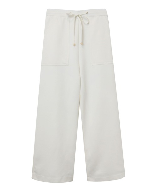 andme（アンドミー）の「きれいめツイル美脚ウエストドロストワイドパンツ（スラックス・レディース・ブラック/オフホワイト/モカ/ベージュ系その他/ネイビー/ダークカーキ/ベージュ系その他2/ラベンダー/テラコッタ/ライトカーキ/ベージュ系その他3/ブルー・S/M/L/XL）」の18枚目の写真