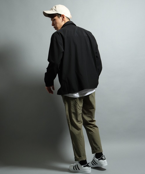 FUNALIVE（ファンアライブ）の「ナイロンストレッチ ハリントンジャケット シャツジャケット（シャツ/ブラウス・メンズ・ネイビー/カーキ/ベージュ/ブラック・M/XL/L）」の18枚目の写真