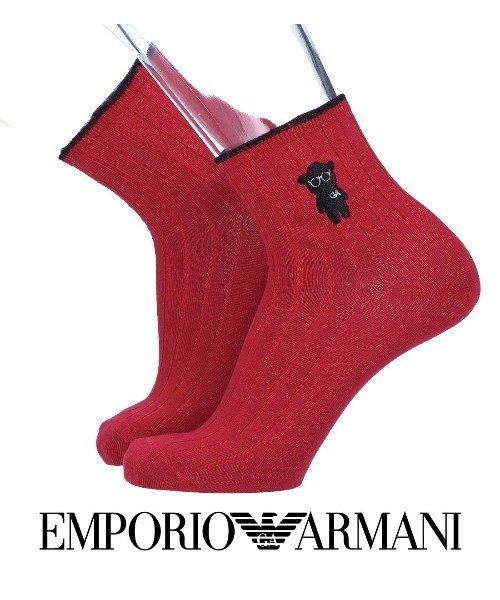 EMPORIO ARMANI（エンポリオアルマーニ）の「EMPORIO ARMANI メンズ マンガベア ショートリブソックス 02322386（ソックス/靴下・メンズ・ホワイト/ブラック/ダークグレー/ダークネイビー/レッド/グレー系その他/ダークブルー・25-27CM/27-29cm）」の14枚目の写真