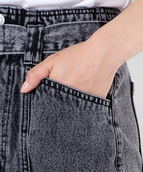 WEGO（ウィゴー）の「WEGO/ケミカルハイウエストマムパンツ（デニムパンツ・レディース・ブラック系その他/コバルトブルー・FREE）」の8枚目の写真