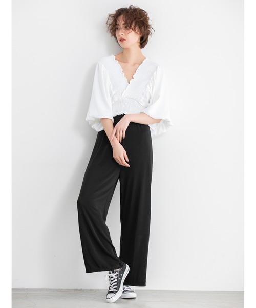 fifth(フィフス)の「リラックスカラーロングパンツ(その他パンツ・レディース・ラベンダー/ライトブルー/ブラック・MEDIUM)」の2枚目の写真