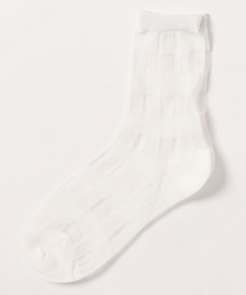 emesuelee（エメスーリー）の「シースルー 花 / チェック / ラメ / ドット ソックス（ソックス/靴下・レディース・ホワイト/ベージュ/ホワイト系その他/ブラック系その他/ブラック/オフホワイト/イエロー/チェリーピンク/ブルー/ブラック系その他2/ピンク系その他/ホワイト系その他2/カーキ/ピンク/ライトベージュ/アイボリー/ブラック系その他3/ブラック系その他4/ブルー系その他/ホワイト系その他3/ブラック系その他5/グレー/ベージュ系その他/ブラウン/ホワイト系その他4/ベージュ系その他2/ブラック系その他6/ベージュ系その他3/ホワイト系その他5/ブラック系その他7/グレー系その他/イエロー系その他/K/G/H/I/B/C/D/E/J/F/A/R/Q/O/P/L/M/N/U/V/W/S/T/その他1/その他2/その他6/その他7/その他8/その他9/その他10/その他14/その他16/その他11/その他12/その他13/その他17/その他18/その他19/その他20/その他22/その他23/その他24/その他25/その他26/その他27/その他21/その他3/その他5/その他4/X/Y/Z/その他15/その他28/その他29/その他30/パープル系その他2/その他31/その他32/その他33/その他34/その他35・フリー）」の3枚目の写真