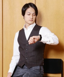 メンズのベスト ブラウン 茶色系 ストライプ柄 ファッション通販 Zozotown