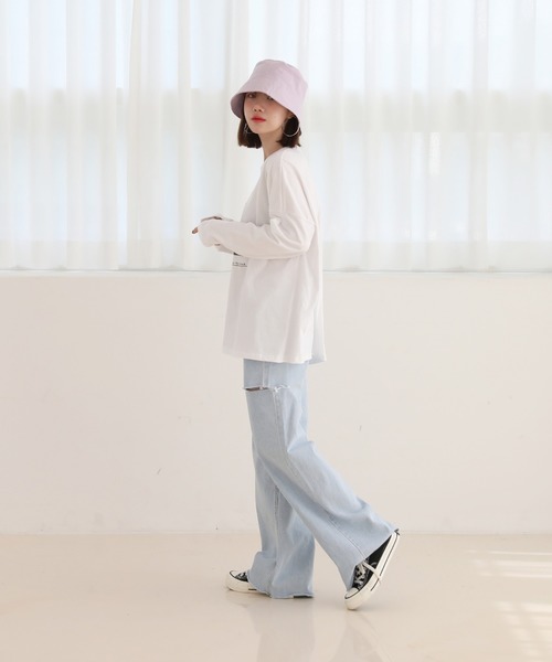 by muni:r（バイ ムニール）の「カジュアルモード　ベーシック バケットハット（ハット・レディース・ブラック/ブラウン/ライトパープル・ONE SIZE）」の14枚目の写真