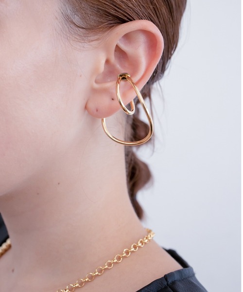 Boemy ボエミー の フープライン2連ビッグカフス ピアス 両耳用 Wear