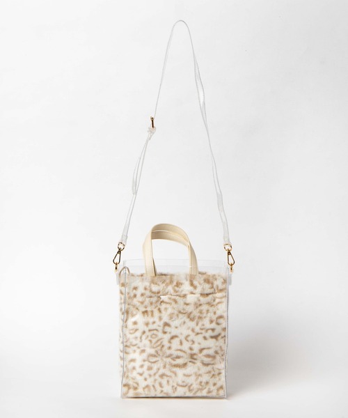 WEGO(ウィゴー)の「WEGO/マルチ巾着クリアショルダーバッグ(ショルダーバッグ・レディース・ベージュ/その他1・FREE)」の6枚目の写真