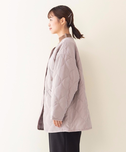 キルトノーカラー コーデュロイジャケット ウェーブキルティングジャケット Outdoor Products Apparel アウトドアプロダクツ Outdoor Products 公式通販サイト