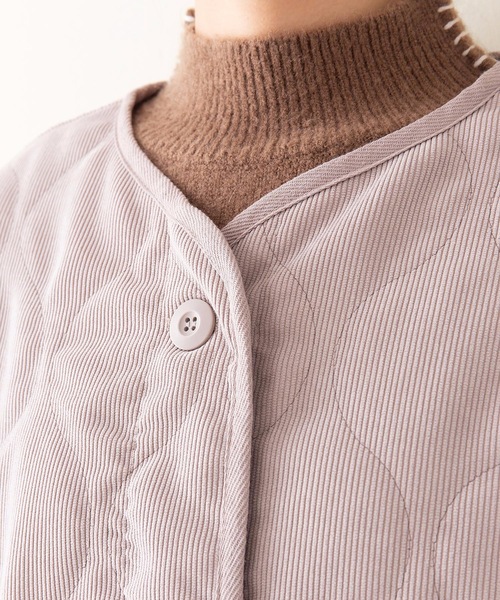 キルトノーカラー コーデュロイジャケット ウェーブキルティングジャケット Outdoor Products Apparel アウトドアプロダクツ Outdoor Products 公式通販サイト