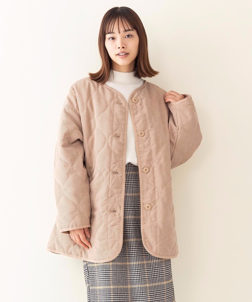 キルトノーカラー コーデュロイジャケット ウェーブキルティングジャケット Outdoor Products Apparel アウトドアプロダクツ Outdoor Products 公式通販サイト