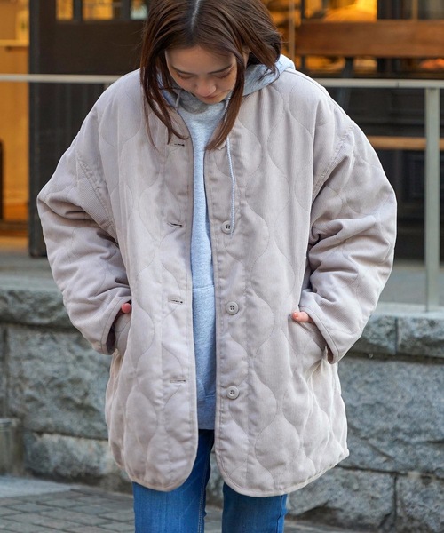 キルトノーカラー コーデュロイジャケット ウェーブキルティングジャケット Outdoor Products Apparel アウトドアプロダクツ Outdoor Products 公式通販サイト