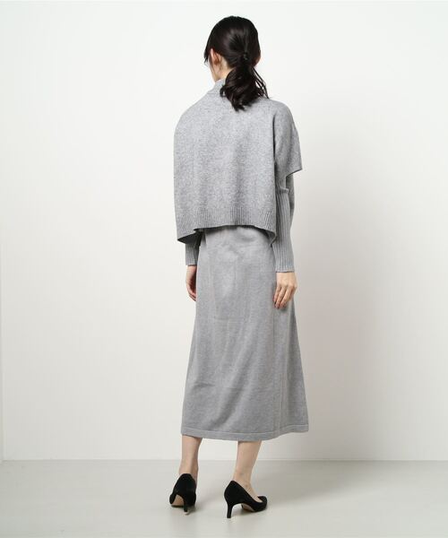 INTERPLANET（インタープラネット）の「ケーブルトップ＆リブワンピース　ＳＥＴ（ワンピース・レディース・グレー/アイボリー/ブラック・FREE）」の5枚目の写真