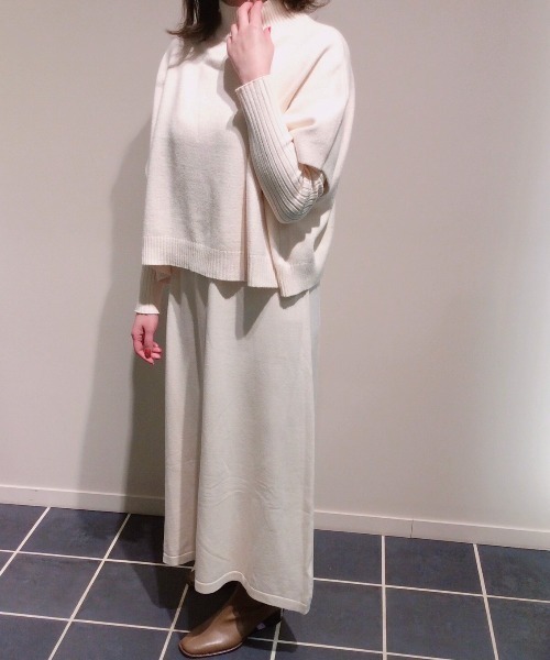 INTERPLANET（インタープラネット）の「ケーブルトップ＆リブワンピース　ＳＥＴ（ワンピース・レディース・グレー/アイボリー/ブラック・FREE）」の8枚目の写真