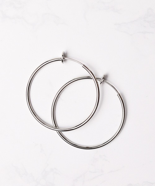 sunny branch（サニーブランチ）の「【Brass】ブラス　34㎜フープイヤリング（イヤリング・レディース・シルバー/ゴールド・FREE）」の2枚目の写真