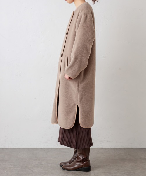 natural couture（ナチュラルクチュール）の「チェックリバーシブルパイピングコート（その他アウター・レディース・グレー/ベージュ/ライトベージュ・FREE）」の19枚目の写真