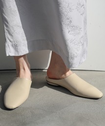 select MOCA | 2021 S/S シンプルデザインニュアンスバブーシュ/ラウンドトゥフラットバブーシュ(その他シューズ)