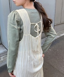 Kastane | 配色ステッチパフニット(ニット/セーター)