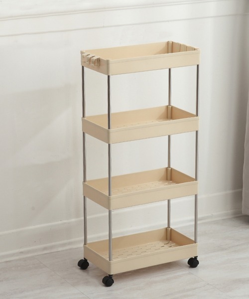 aimoha（アイモハ）の「可動式4段収納ラックカート（収納グッズ・メンズ・ベージュ/ピンク/ホワイト/グレー/ブラック・4）」の10枚目の写真