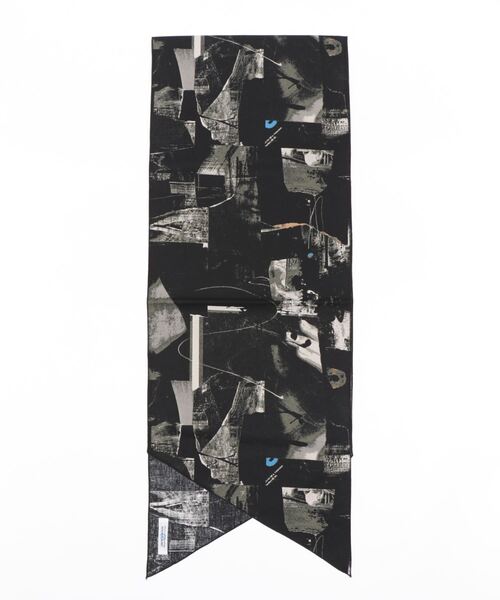 UNION STATION（ユニオンステーション）の「グラフィック柄ストール（ストール/ショール・メンズ・ホワイト/ブラック・FREE）」の2枚目の写真