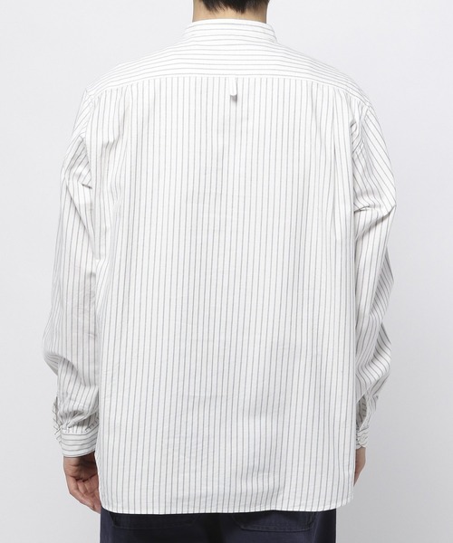 DANTON(ダントン)の「【DANTON(ダントン)】ストライプバンドカラーシャツ(シャツ/ブラウス・メンズ・グレー/ネイビー・MEDIUM/LARGE)」の13枚目の写真