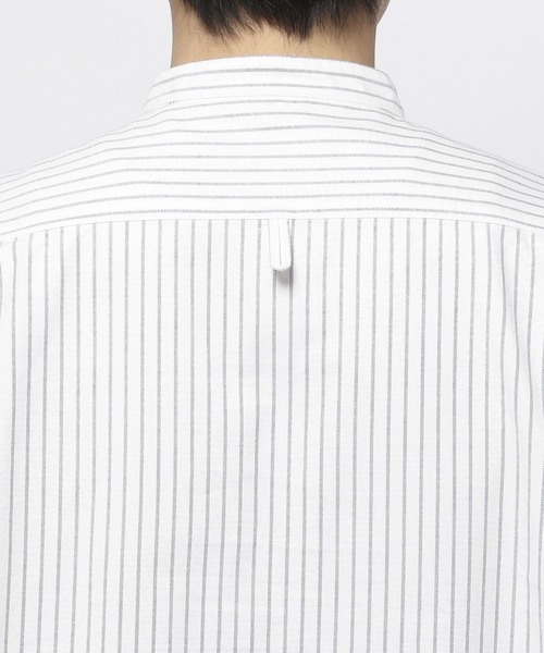 DANTON(ダントン)の「【DANTON(ダントン)】ストライプバンドカラーシャツ(シャツ/ブラウス・メンズ・グレー/ネイビー・MEDIUM/LARGE)」の18枚目の写真