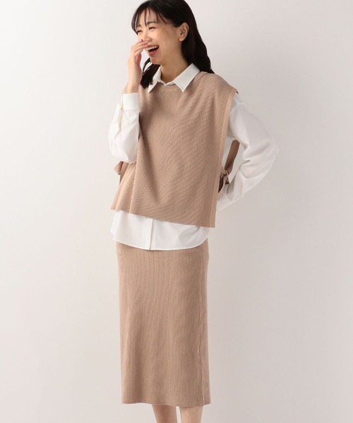 ベスト シャツ タイトスカート３点セット ワンピース Clothes ワンピース ドレス Mew S Mew S