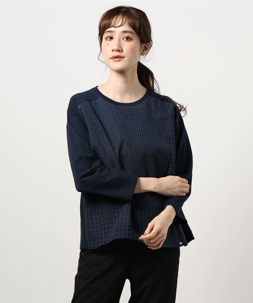 ZUCCa（ズッカ）の「ギンガムオーガンジー（Tシャツ/カットソー）」 - WEAR