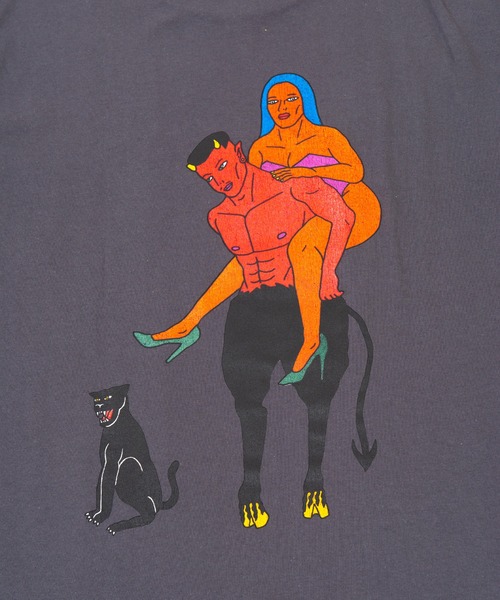 PUNYUS（プニュズ）の「デビルビッグＴシャツ（Tシャツ/カットソー・レディース・スミクロ/グリーン/ホワイト・4/3）」の8枚目の写真