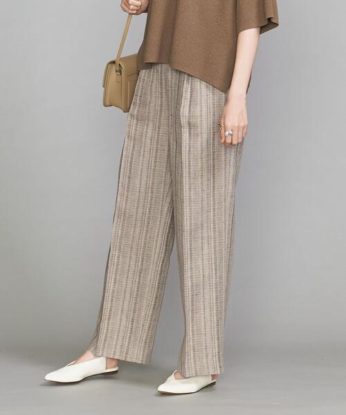 BEAUTY&YOUTH UNITED ARROWS（ビューティーアンドユースユナイテッドアローズ）の「BY ヘリンボーンイージータックワイドパンツ（その他パンツ・レディース・ベージュ/ケリー・SMALL/MEDIUM）」の2枚目の写真